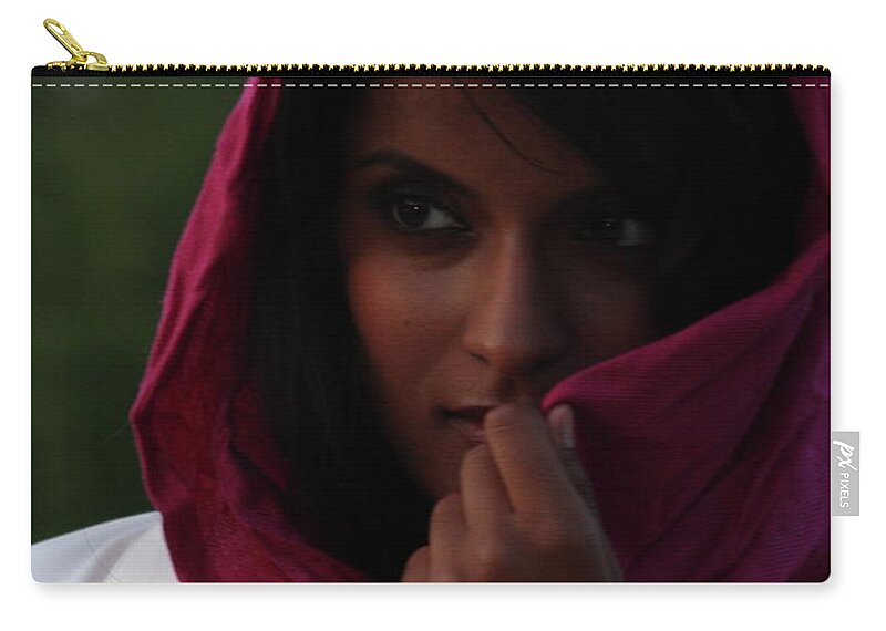 Woman Zip Pouch featuring the photograph Glimpse by Michelle Miron-Rebbe