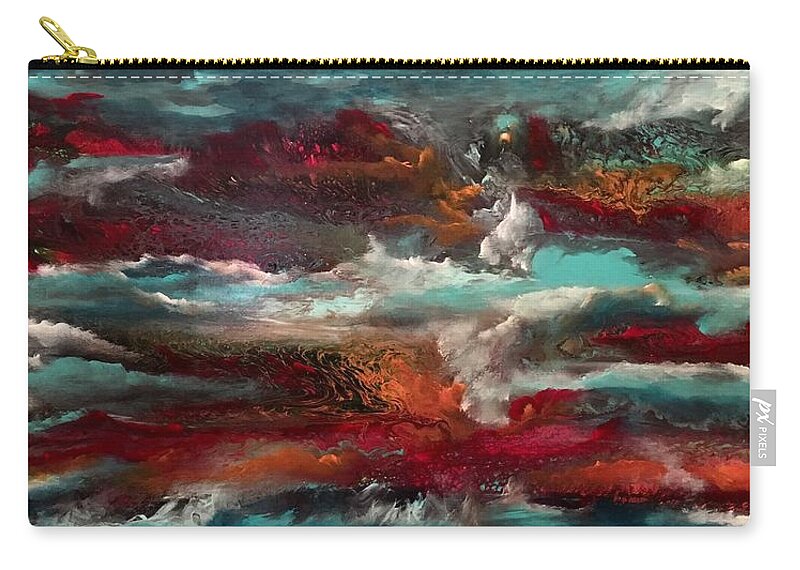 Abstract Carry-all Pouch featuring the painting Gloaming by Soraya Silvestri