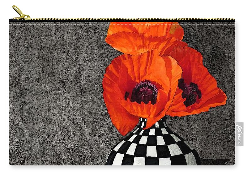 Glorious Poppies Zip Pouch featuring the photograph Glorious Poppies by I'ina Van Lawick
