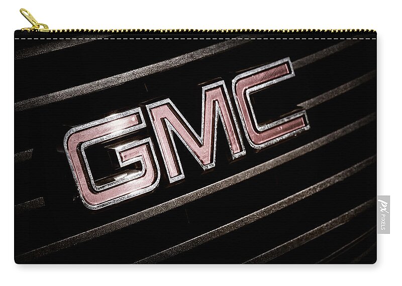 Gmc Emblem Zip Pouch featuring the photograph GMC Emblem - 1634ac by Jill Reger