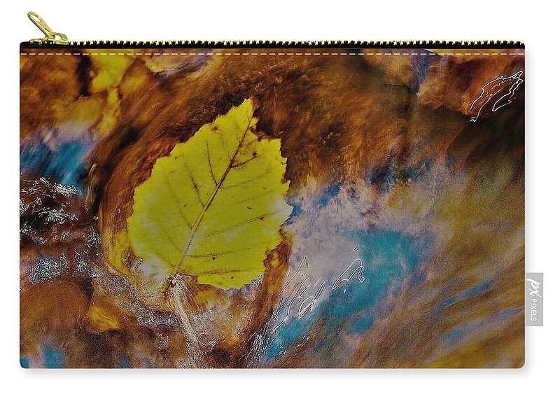 Leaf Carry-all Pouch featuring the photograph Go With The Flow by Randy Sylvia