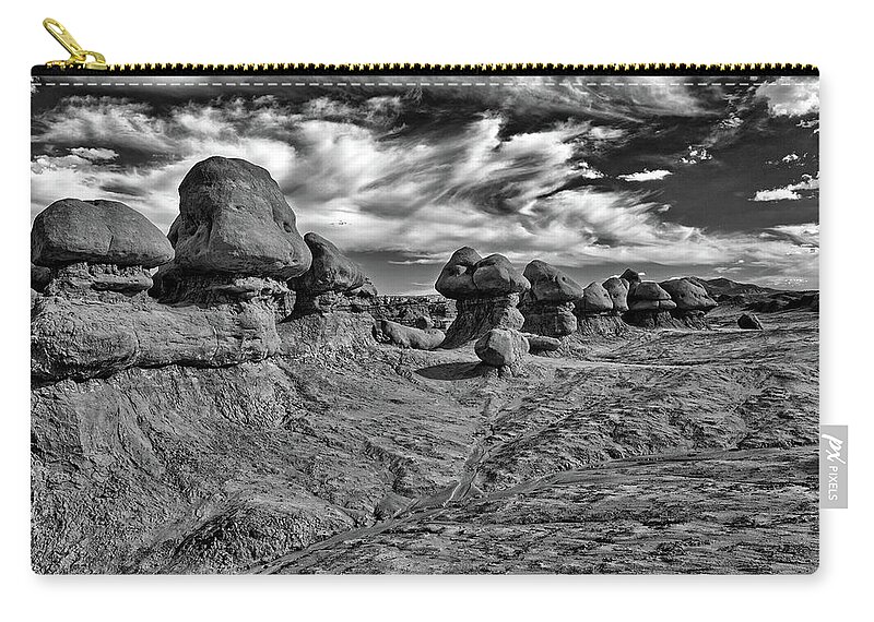 Alien Zip Pouch featuring the photograph Goblins All In a Row by Kyle Lee
