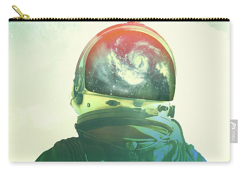 Collage Zip Pouch featuring the photograph God Is An Astronaut by Fran Rodriguez