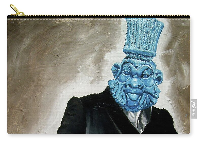 God Zip Pouch featuring the painting God by Laura Pierre-Louis