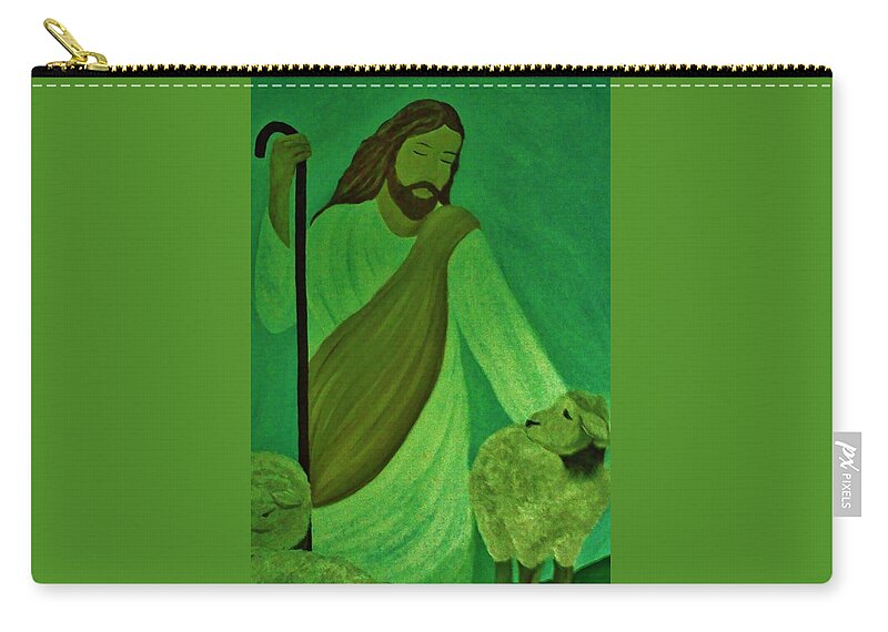 God Will Take Care Of You Zip Pouch featuring the mixed media God Will Take Care of You by Christy Saunders Church
