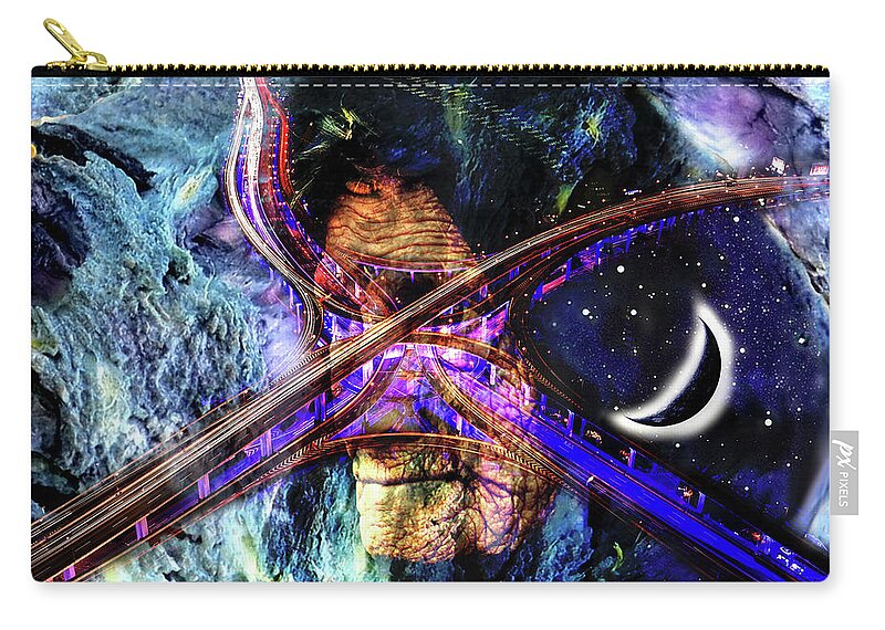Hecate Zip Pouch featuring the digital art Goddess of the Crossroads by Lisa Yount