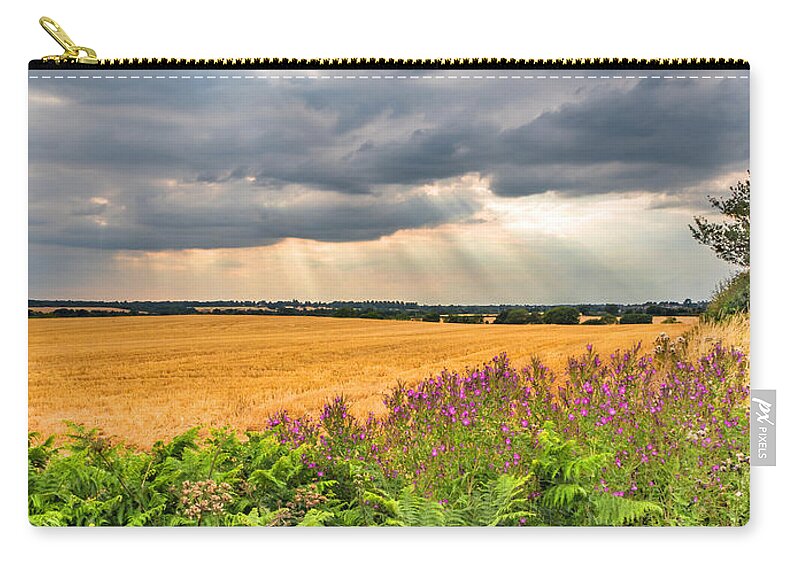 Fields Zip Pouch featuring the photograph Gods Light by Nick Bywater