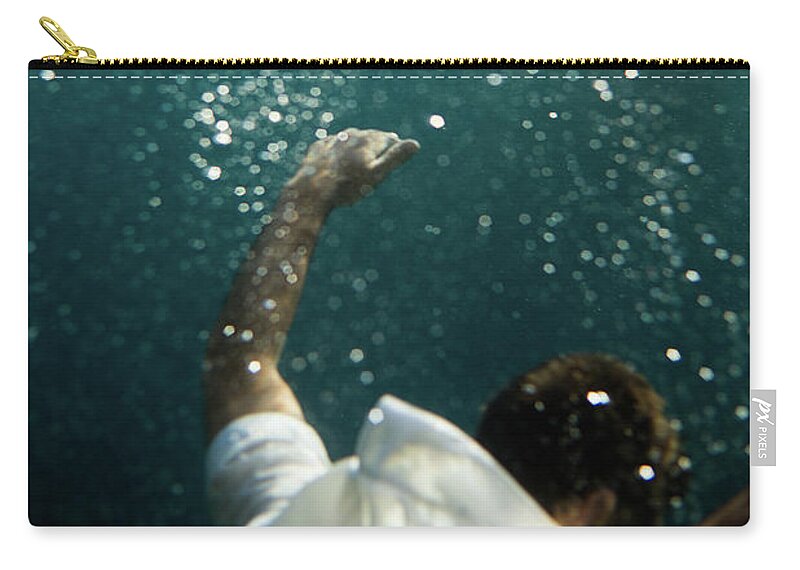 Swim Zip Pouch featuring the photograph Going Down by Gemma Silvestre