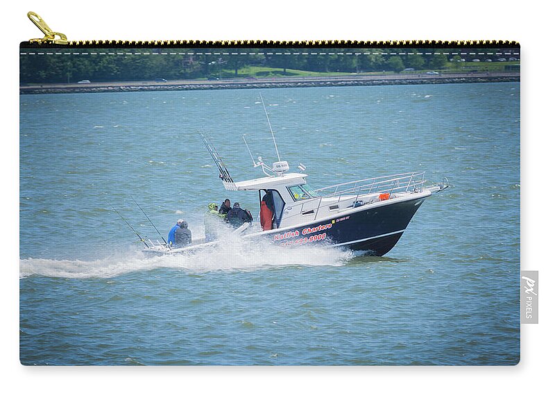 Katfish Charters Zip Pouch featuring the photograph Going fishing by Kenneth Cole