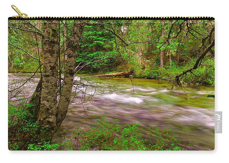 River Zip Pouch featuring the photograph Going to the river by Jeff Swan