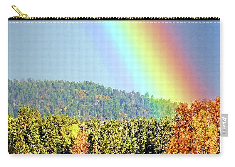Gold Carry-all Pouch featuring the photograph Gold At the End of the Rainbow by Ted Keller