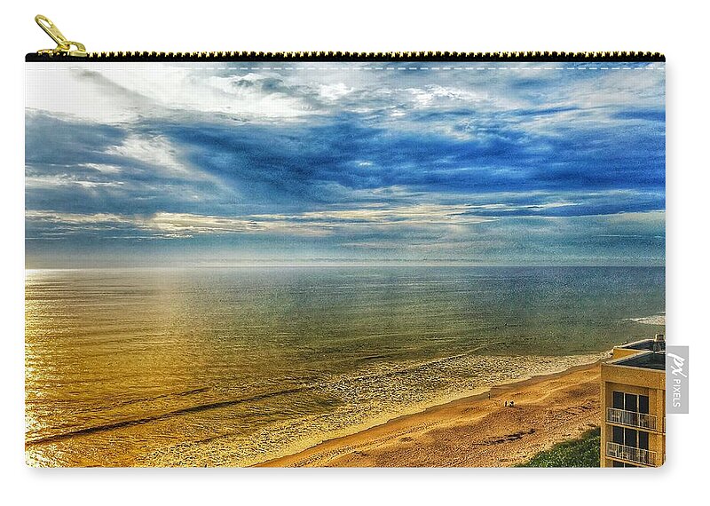 Beach Zip Pouch featuring the photograph Gold Beach by Joseph Caban
