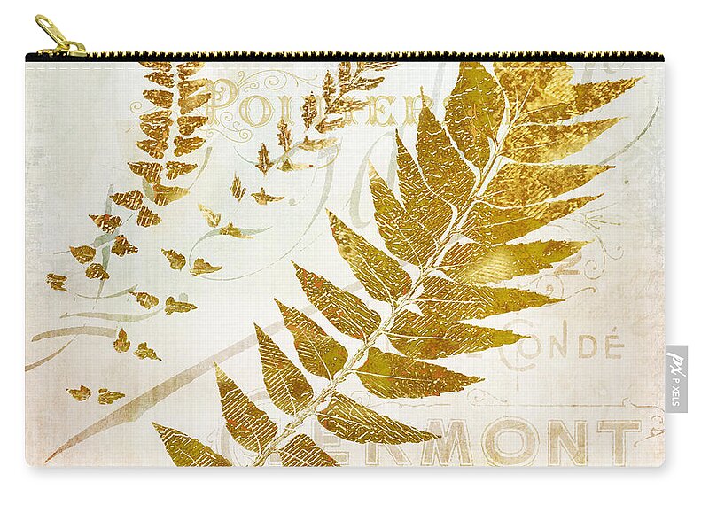 Ferns Zip Pouch featuring the painting Golda I by Mindy Sommers