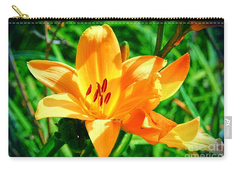Golden Blossom Zip Pouch featuring the photograph Golden Blossom by Mariola Bitner