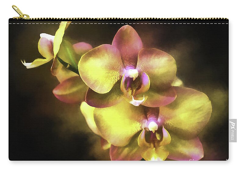 Orchid Zip Pouch featuring the digital art Golden Days by Ken Frischkorn