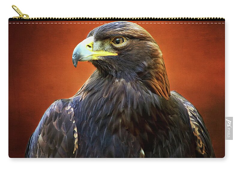 Golden Eagle Zip Pouch featuring the photograph Golden Eagle by Peggy Collins