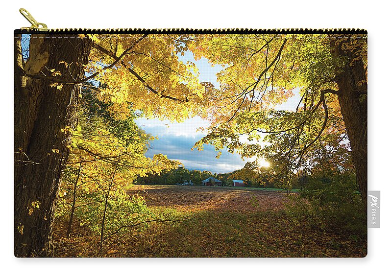 Field Zip Pouch featuring the photograph Golden Fields by Robert McKay Jones