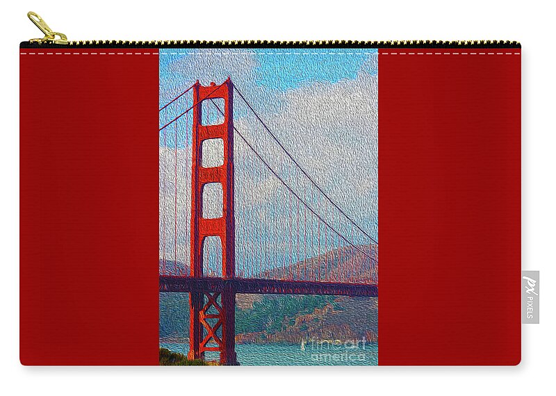 500 Views Zip Pouch featuring the photograph Golden Gate Bridge by Jenny Revitz Soper