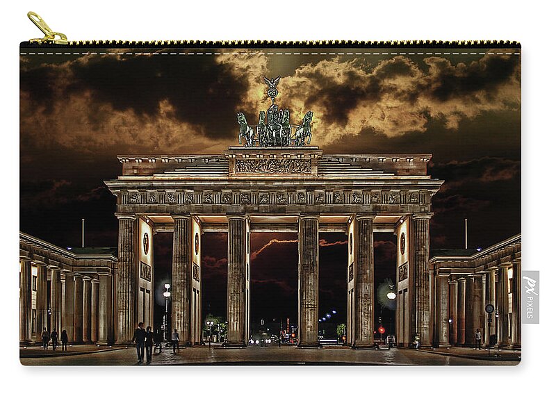 Berlin Zip Pouch featuring the photograph Golden Gate by Joachim G Pinkawa