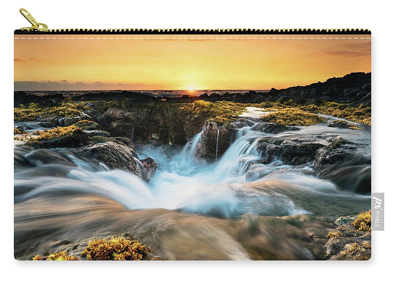 Landscape Zip Pouch featuring the photograph Golden Hour by Christopher Johnson
