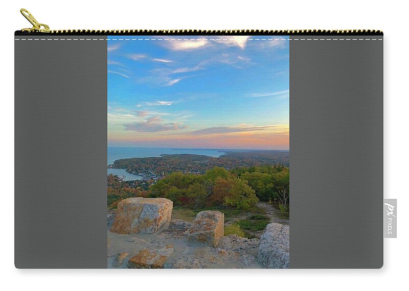 Landscape Zip Pouch featuring the photograph Golden Hour Foliage by Lisa Pearlman