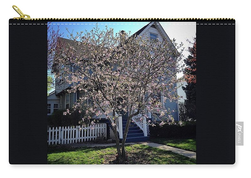 Pink Zip Pouch featuring the photograph Golden Hour Magnolia  by Frank J Casella