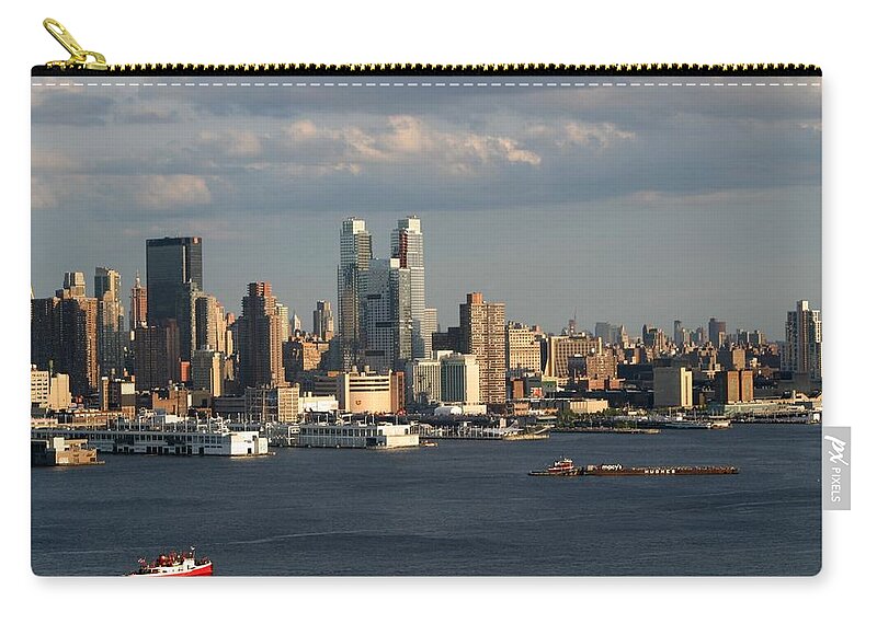 New York City Zip Pouch featuring the photograph Golden Light by Living Color Photography Lorraine Lynch