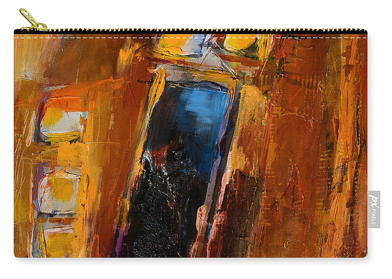 Abstract Zip Pouch featuring the painting Golden Lights by Elise Palmigiani