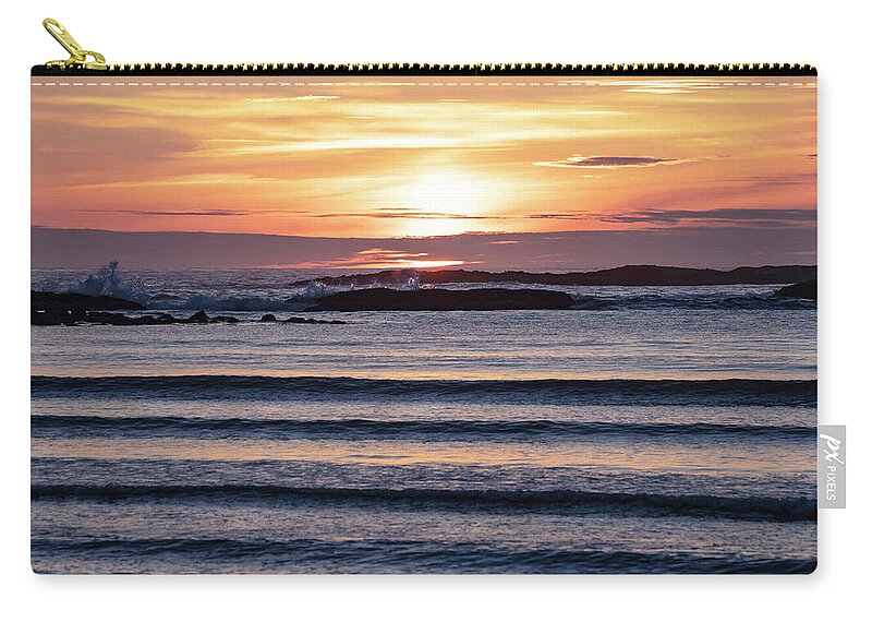 Beach Zip Pouch featuring the photograph Golden Moments by Steven Clark