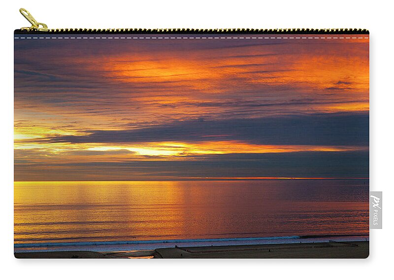 Sunset Zip Pouch featuring the photograph Golden Reflections #1 by Gene Parks