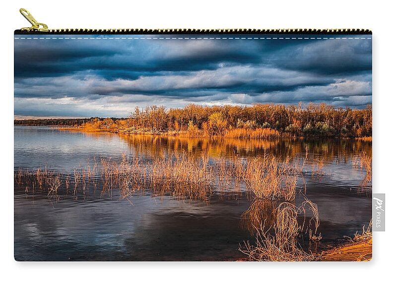 Horizontal Zip Pouch featuring the photograph Golden Tones by Doug Long