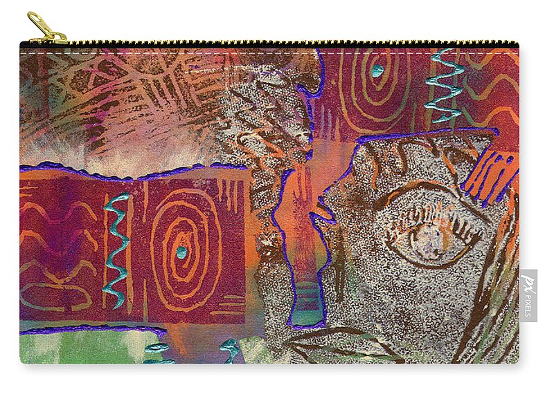 Woman Zip Pouch featuring the painting Golden Truth by Angela L Walker