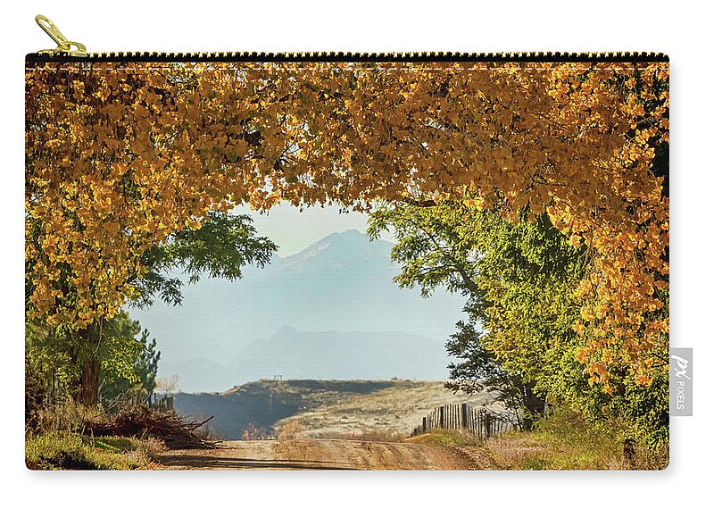 Roads Zip Pouch featuring the photograph Golden Tunnel Of Love by James BO Insogna