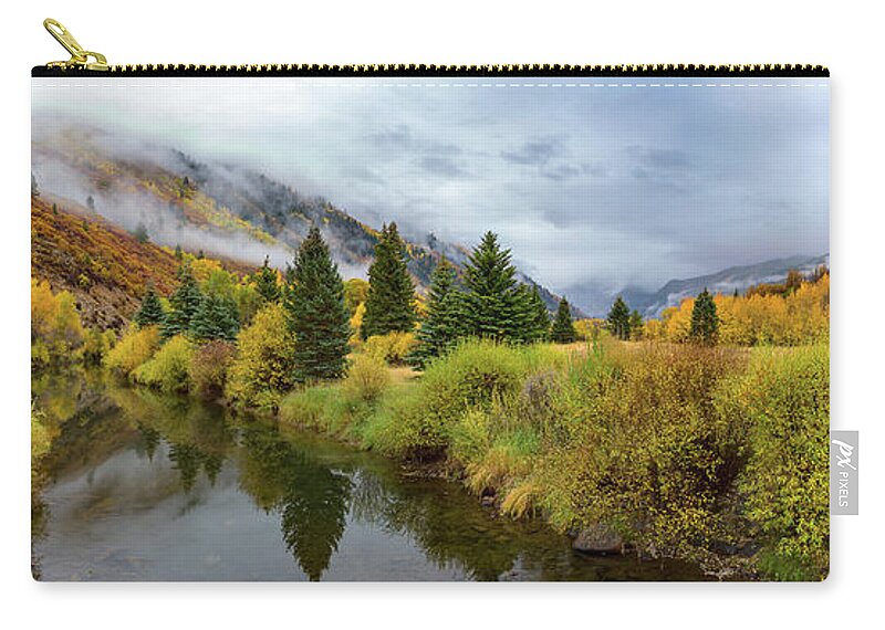 Colorado Zip Pouch featuring the photograph Golden Valley by Tim Stanley