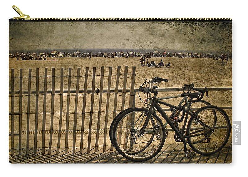 Bicycle Carry-all Pouch featuring the photograph Gone Swimming by Evelina Kremsdorf