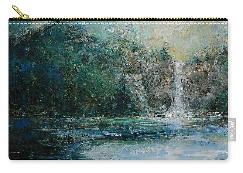 North Carolina Zip Pouch featuring the painting Gone to Carolina by Dan Campbell