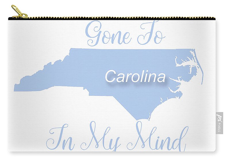 Wright Zip Pouch featuring the digital art Gone To Carolina by Paulette B Wright