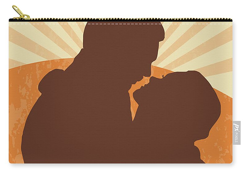 Gone With The Wind Zip Pouch featuring the painting Gone With The Wind Poster Print - You Should Be Kissed And Often And By Someone Who Knows How by Beautify My Walls