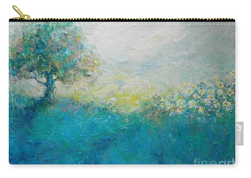 Landscape Zip Pouch featuring the painting Good Day Sunshine by Dan Campbell