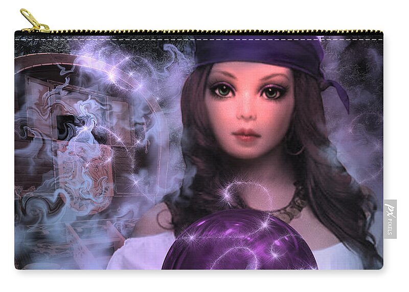 Digital Art Zip Pouch featuring the digital art Good Fortune by Artful Oasis