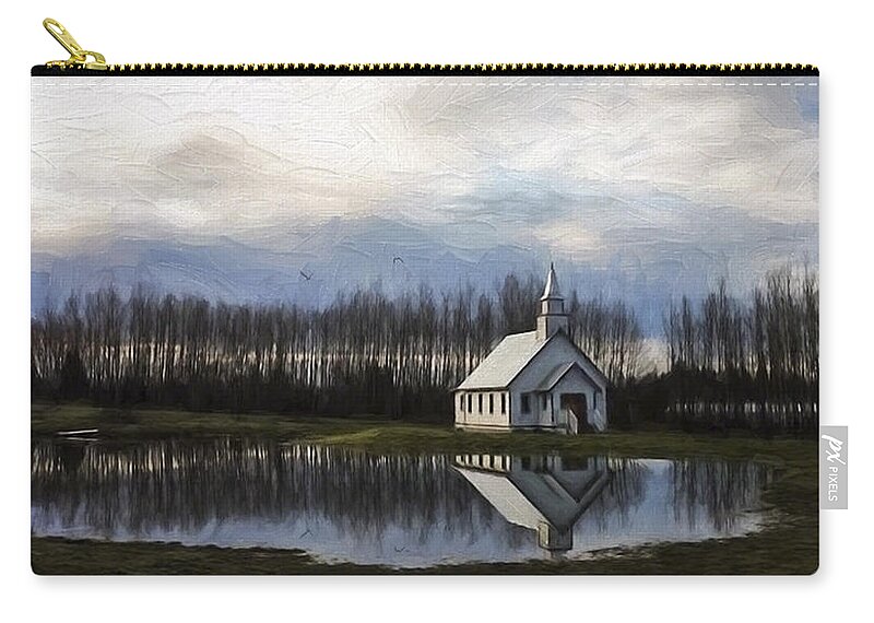 Good Morning Zip Pouch featuring the painting Good Morning - Hope Valley Art by Jordan Blackstone
