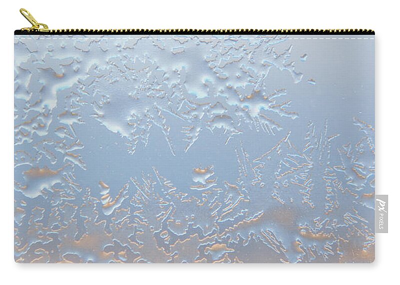 Abstract Zip Pouch featuring the photograph Good Morning Ice by Kae Cheatham