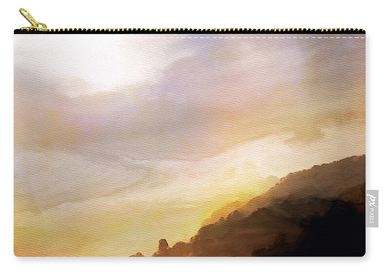 watercolor Painting Zip Pouch featuring the painting Good Morning by Mark Taylor