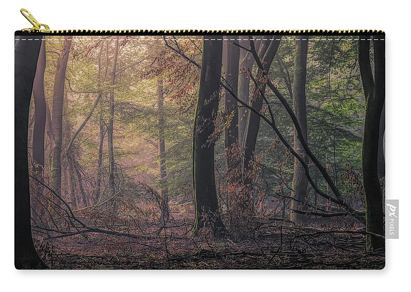 Autumn Zip Pouch featuring the photograph Good morning Speulderbos by Tim Abeln