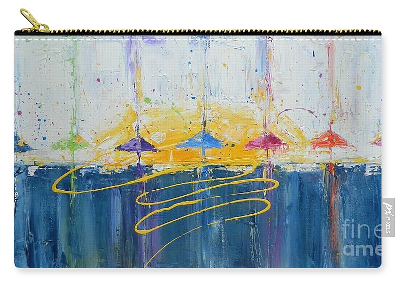 Vibrations Zip Pouch featuring the painting Good Vibrations by Dan Campbell
