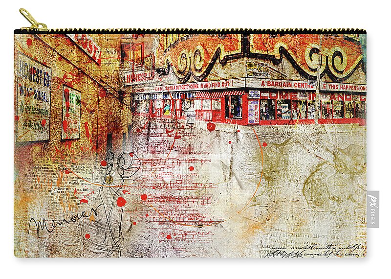 Toronto Zip Pouch featuring the digital art Goodbye Honest Eds II by Nicky Jameson