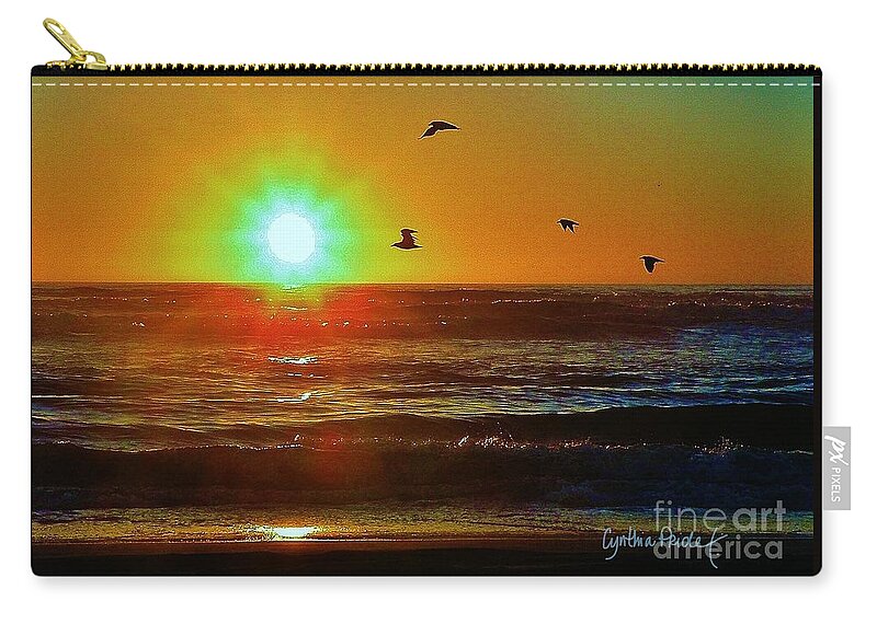 Photography Art Zip Pouch featuring the photograph Goodnight Sun by Cynthia Pride