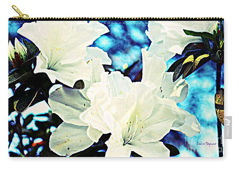 Azalea Zip Pouch featuring the mixed media Gorgeous by Leanne Seymour