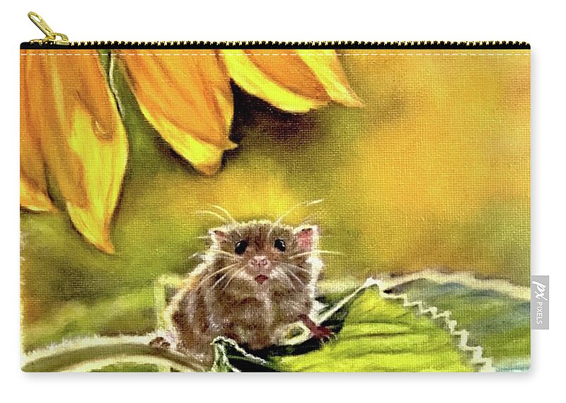 Mouse Zip Pouch featuring the painting Got Cheese? by Dr Pat Gehr