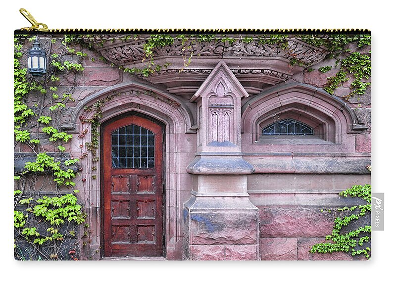Princeton University Zip Pouch featuring the photograph Gothic Architecture by Dave Mills